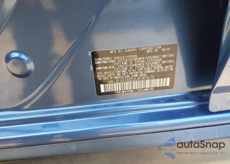 2018 Subaru Crosstrek 2.0I Premium из США, поврежденный, VIN JF2GTADC8J8345670